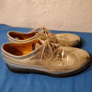 BDG Champagne Gold Metallic Oxfords
